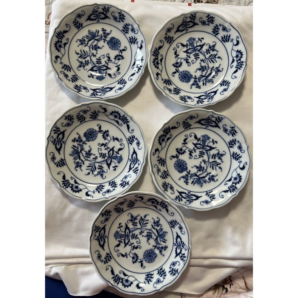 Danube Onion Flying Mark Bread Plates 6 3/4" Japan Set Of Five
